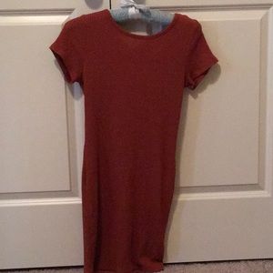 ❤️Cut out back ribbed T-shirt bodycon dress F21